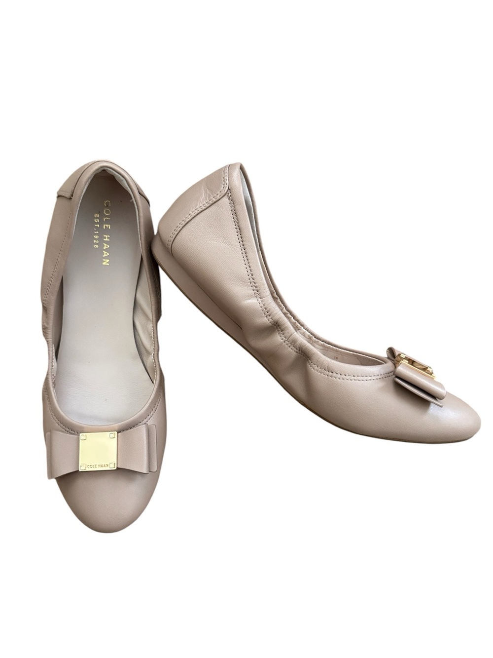 Cole Haan Tali Bow Ballet Flats Nude 7B